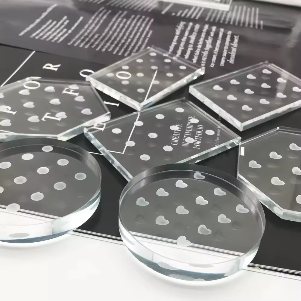 Private Label Eyelash Glass Adhesive Trays Eyelash Glue Holder Lashes Adhesive Pallet Lash Tile Crystal Glue Pallet