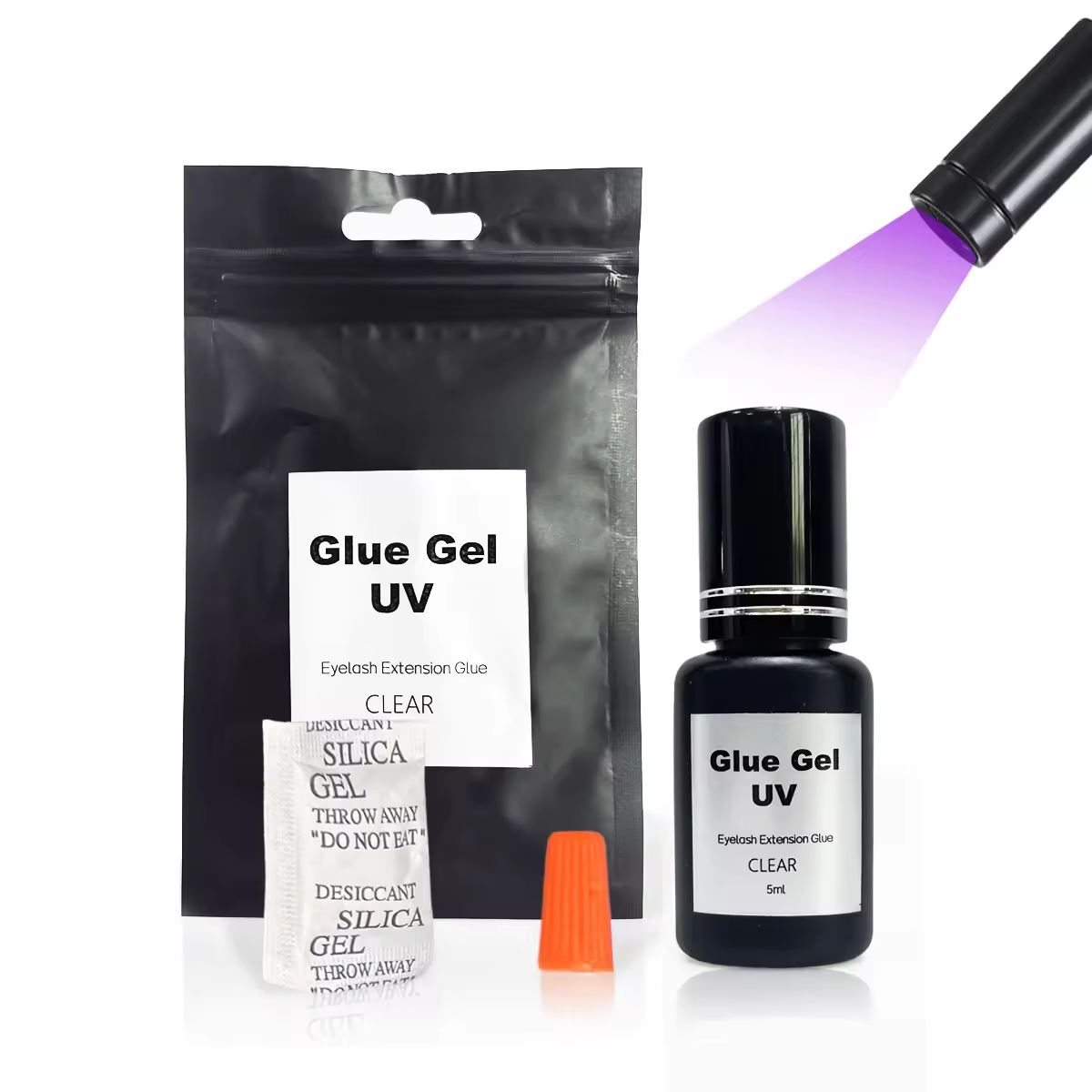 Custom logo Waterproof Lash Glue UV LED Light Glue Non Irritation Allergic UV Glue for Eyelash Extension UV Lamp Adhesive