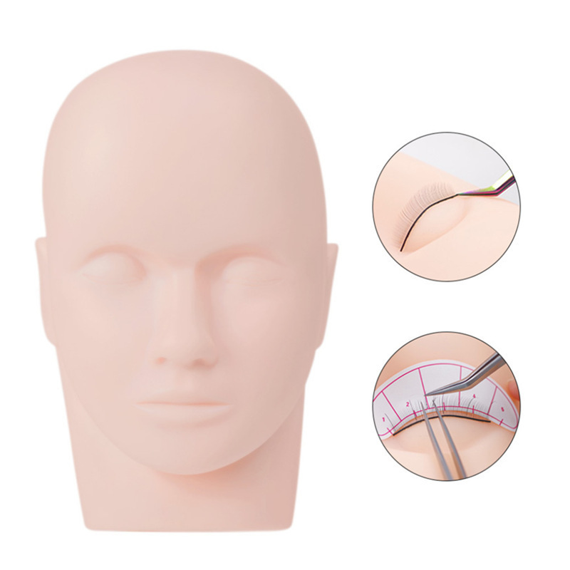 Hot style High quality Practice Mannequin Lash Heads wholesale silicon Eyelash Extension Training Mannequin Doll Head