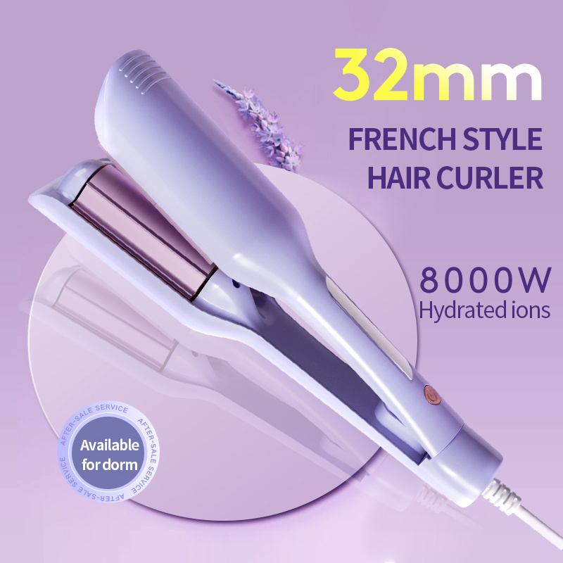 Professional 32mm Curling Flat Iron Heat Negative Ion Wave Ceramic French Egg Roll Curling Iron Automatic Hair Curler