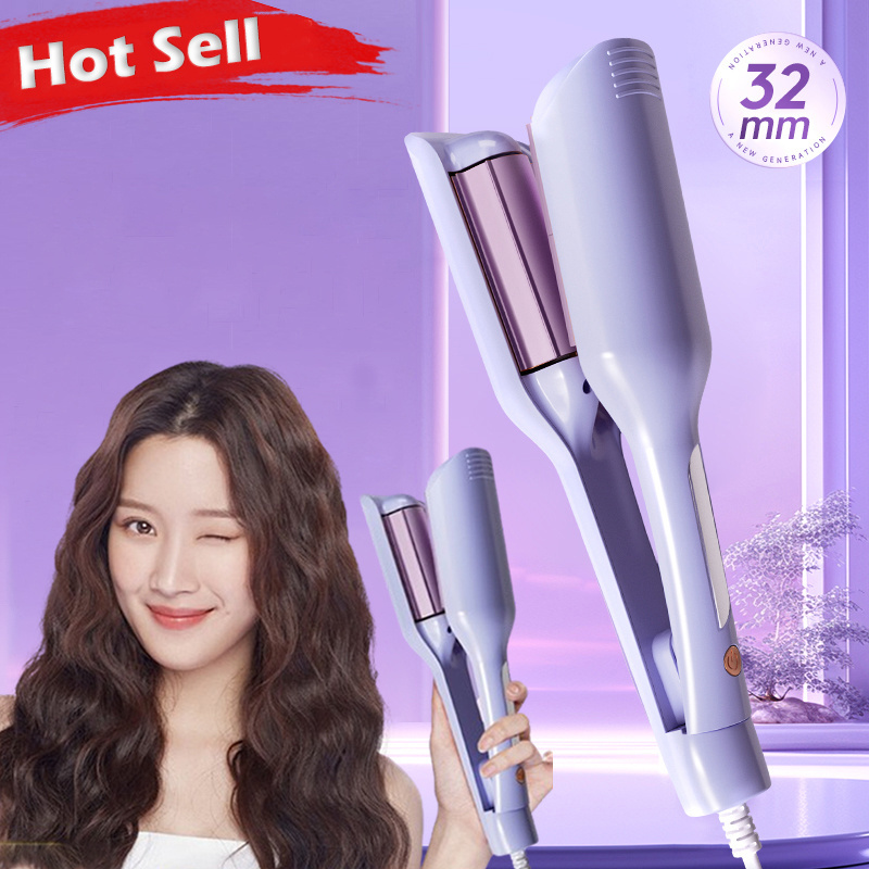 Professional 32mm Curling Flat Iron Heat Negative Ion Wave Ceramic French Egg Roll Curling Iron Automatic Hair Curler