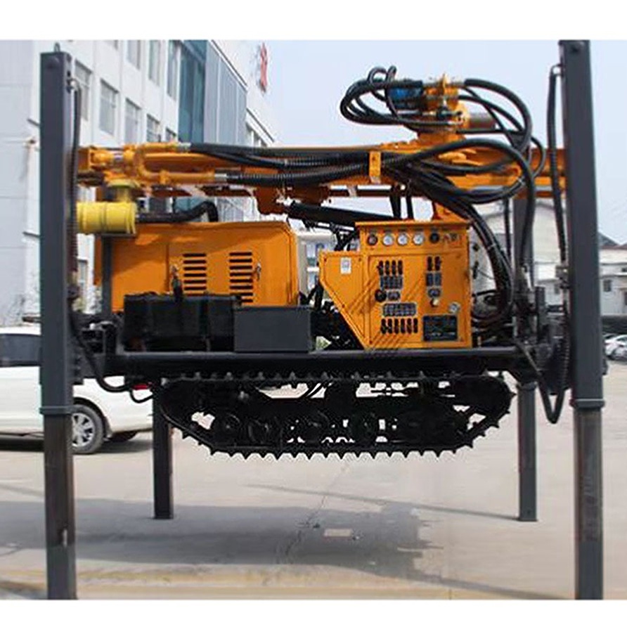 Crawler mounted pneumatic mining land rock blasting drilling rig for hard rock