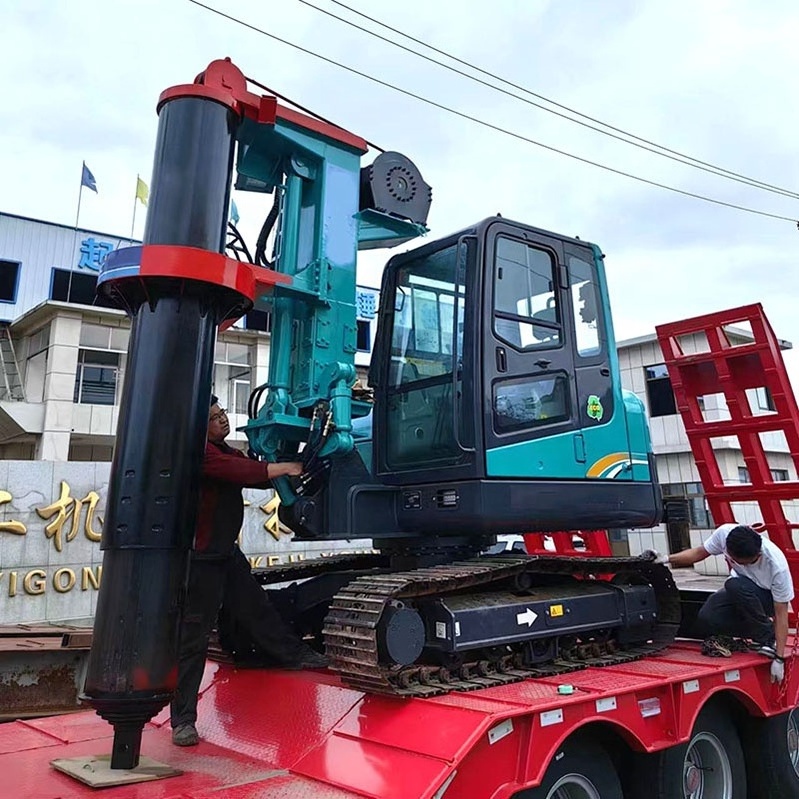 Light machine mini rotary drilling rig for install concrete concrete pile