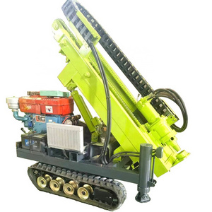 Hydraulic leg drilling rig mountain crawler drilling rig small crawler solar pole drilling rig