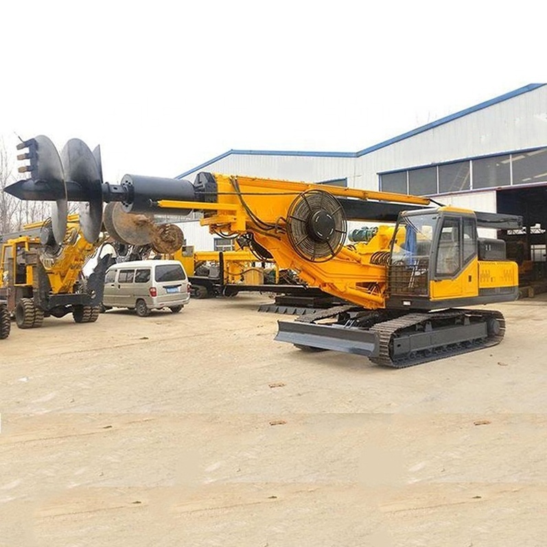 Full hydraulic drop hammer pile driver ground crawler screw rotary drilling rig pile driver for sale