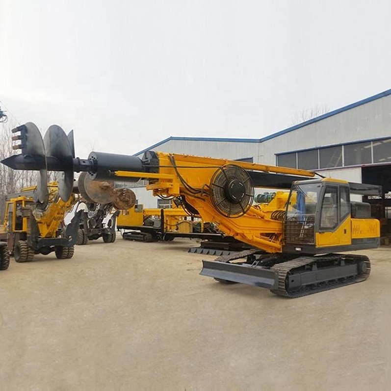 Full hydraulic drop hammer pile driver ground crawler screw rotary drilling rig pile driver for sale