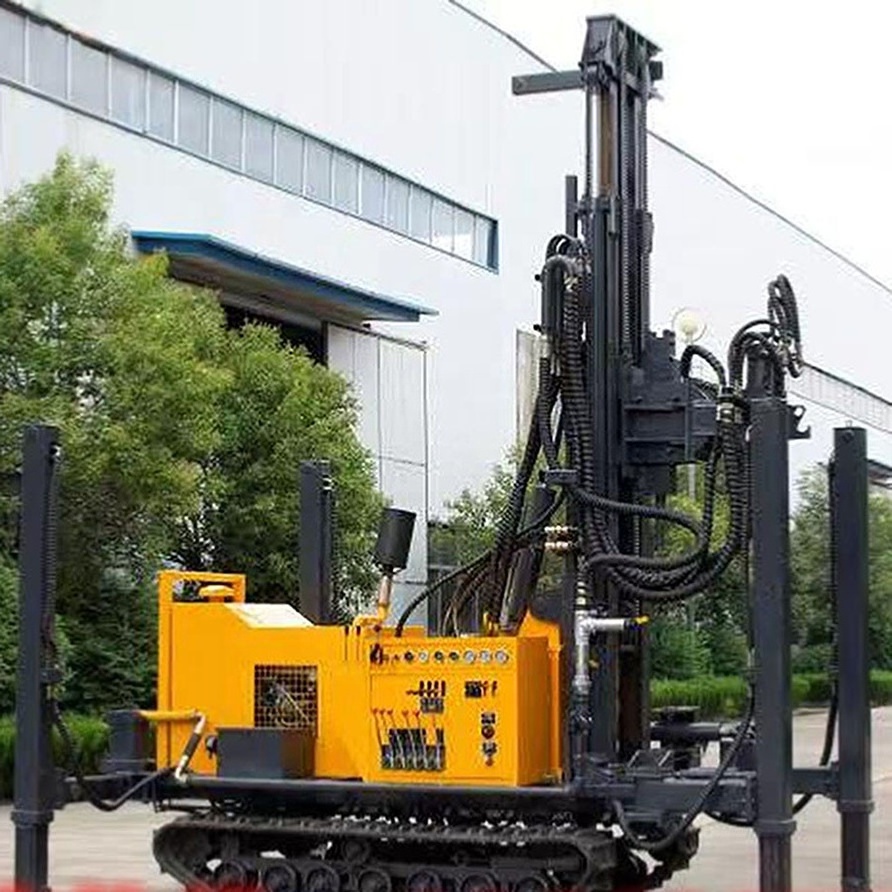 Crawler mounted pneumatic mining land rock blasting drilling rig for hard rock