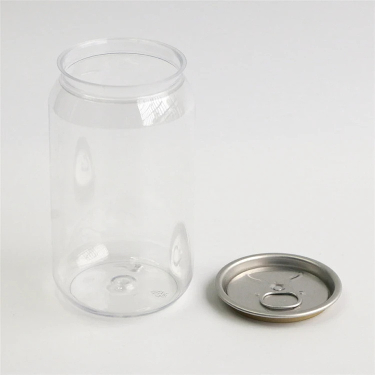 Factory Wholesale Plastic Pop Cans 250ml Round Ring Pull Pop Jars Juice Coffee Soda Beverage Drink Bottle