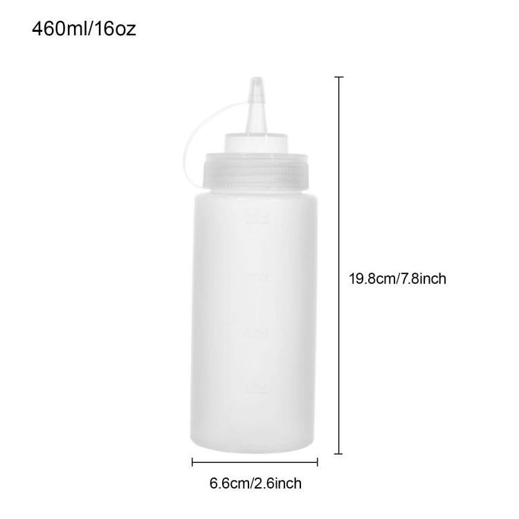 Squeeze 250ml 360ml Jar Reusable Plastic Oil Jars Salad Dressings Containers Home Kitchen Condiments Bottles