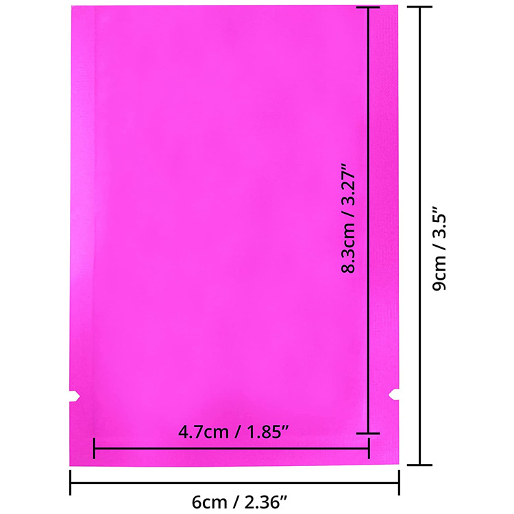 Small Mini Packet Three Side Seal Heat Matt Frosted Bag Empty Tea Sachet Packing Cosmetic Sample Packing Bag