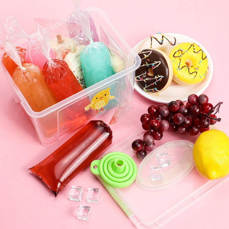 2.8 X 13 Inch Disposable Freeze Juice Yogurt Candy Diy Package Plastic Lolly Pop Mold Ice Cooler Bag