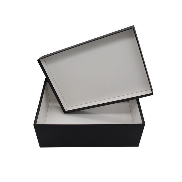 Customized Logo Paper Black Lid And Base Gift Boxes Packaging Cheap Wholesale Empty Shoes Box