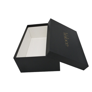 Customized Logo Paper Black Lid And Base Gift Boxes Packaging Cheap Wholesale Empty Shoes Box