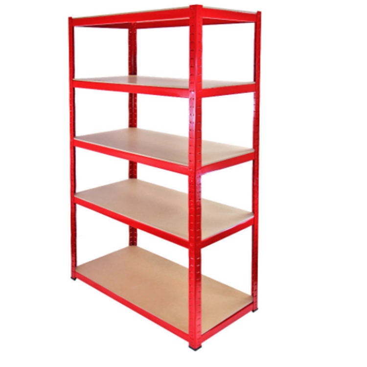 Boltless adjustable metal frame garage shelving 5 layer storage shelf rack