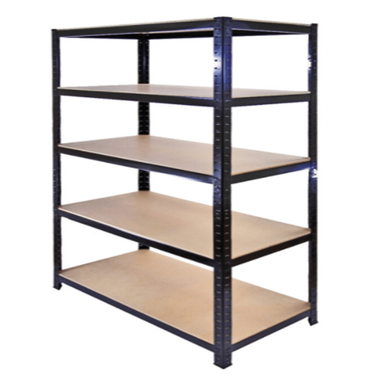 Boltless adjustable metal frame garage shelving 5 layer storage shelf rack