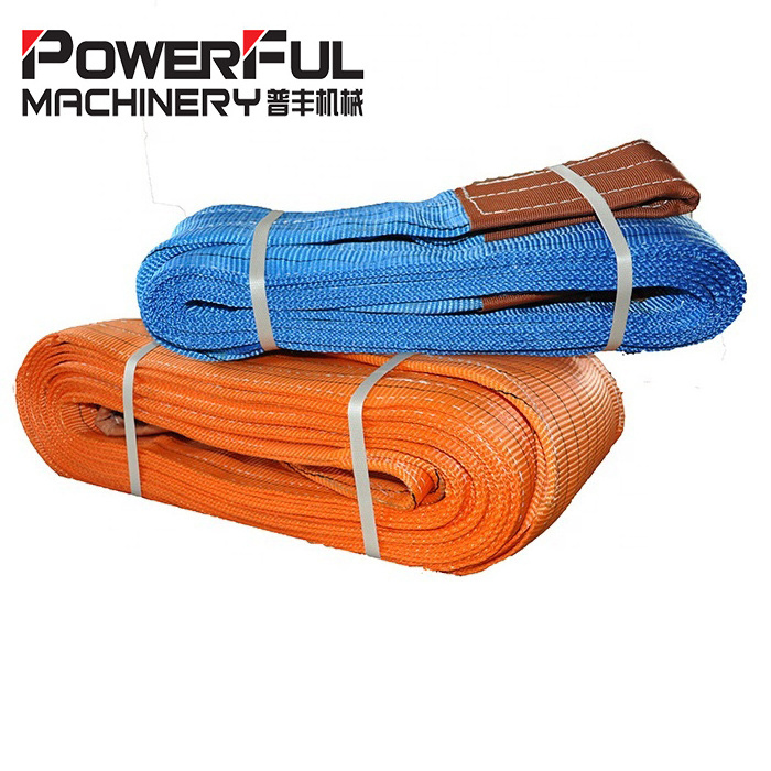 Flat Lifting Webbing Sling Polyester High Tensile Lifting Belt