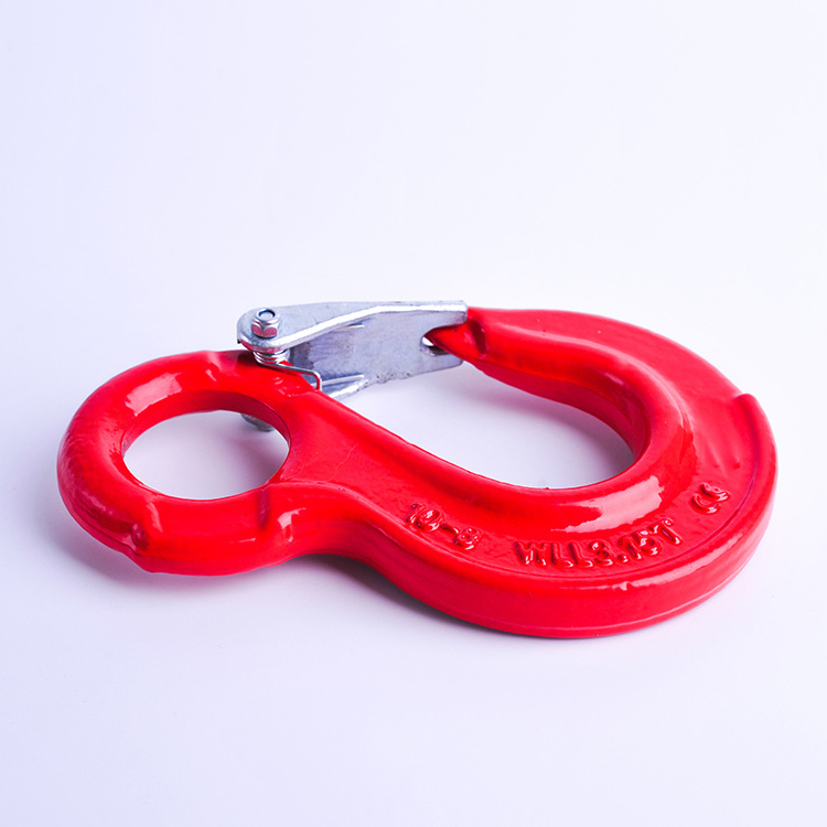 Eye Sling Hoise Lifting Crane Hook with Safety Latch for Chain Sling