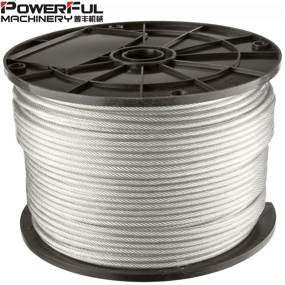 Stainless steel 316 wire rope cable for all sizes with plastic reel