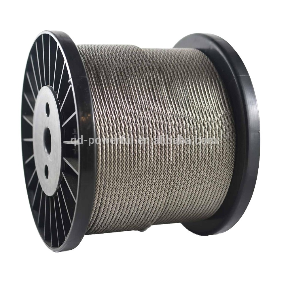 Stainless steel 316 wire rope cable for all sizes with plastic reel