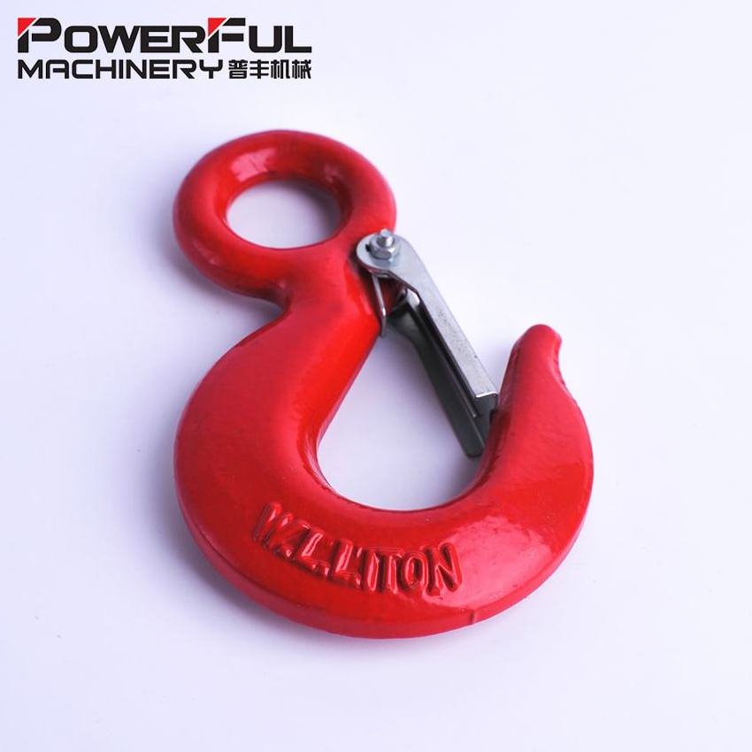 U.S TYPE 320C EYE FORGED CRANE LIFTING EYE HOIST HOOK WITH LATCH