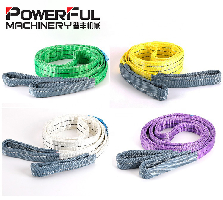 Flat Lifting Webbing Sling Polyester High Tensile Lifting Belt