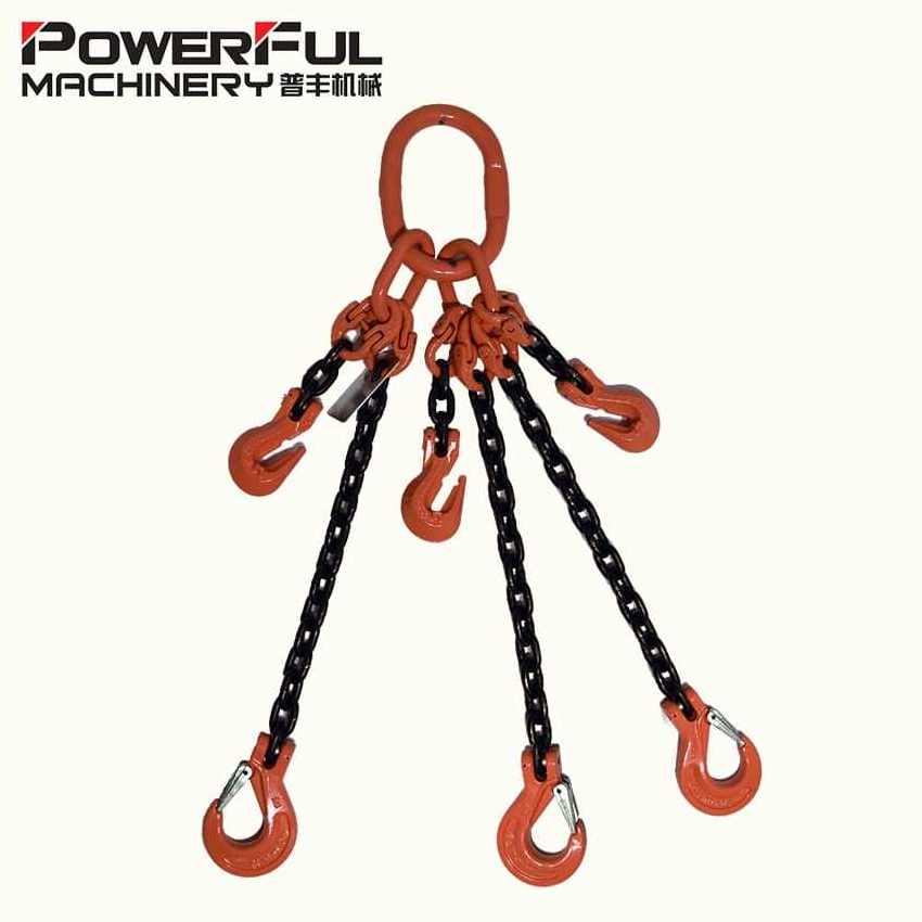 High Quality Safety Factor 4 Four Legs Hook Lifting Chain Sling