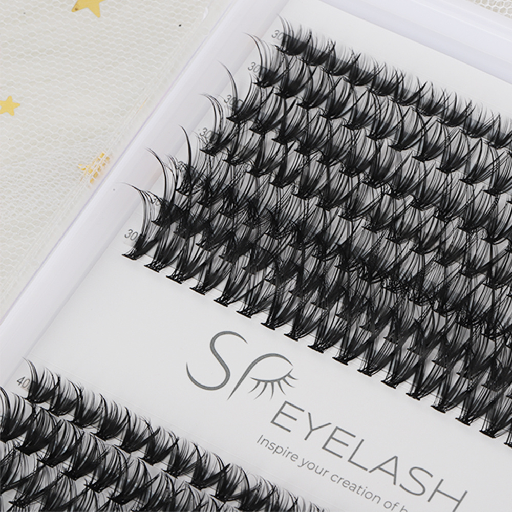 SP EYELASH Cluster Lashes 280pcs 30D 40D 50D C D Curl Long Individual Lashes Mixed Tray DIY Lash Extension Kit