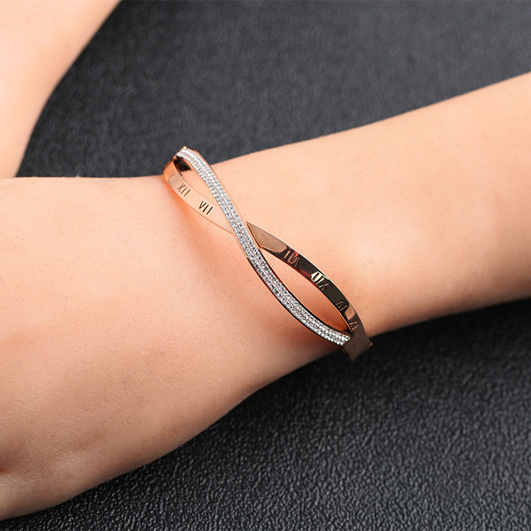 2023 High Quality stainless steel Jewelry Hot Products Simple Tennis Diamond Accessories Women