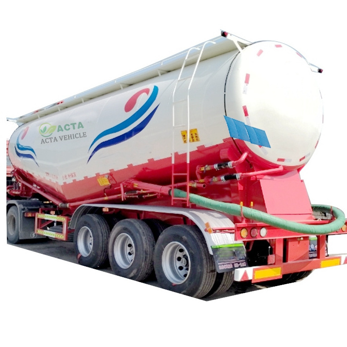 High Quality heavy duty three axles banana silo bulker 50m3 powder tanker bulk cement tanker semi trailer