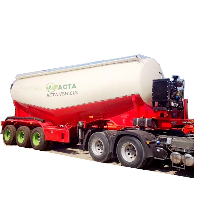 High Quality heavy duty three axles banana silo bulker 50m3 powder tanker bulk cement tanker semi trailer