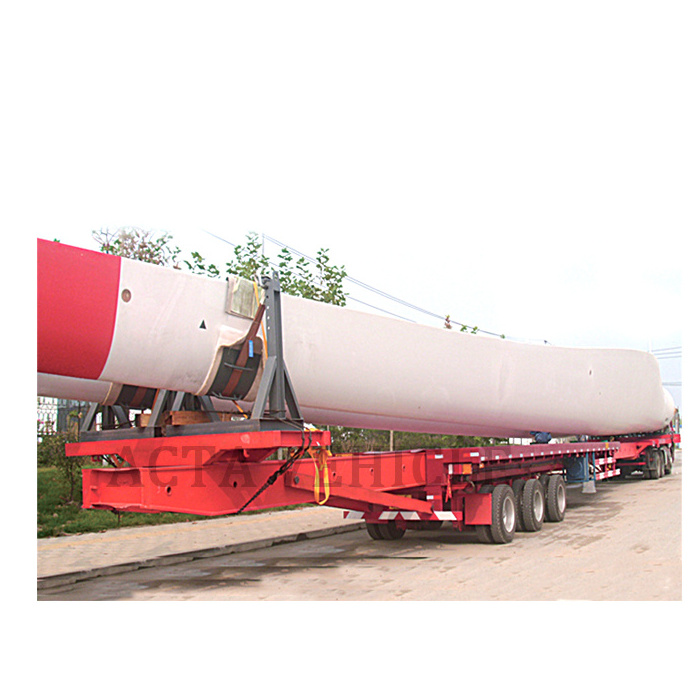 extendable flatbed 3 axles 20-24m truck spiral pipe semi-trailer