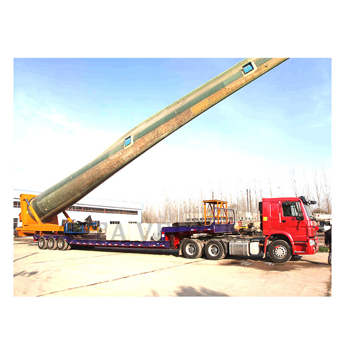 extendable flatbed 3 axles 20-24m truck spiral pipe semi-trailer