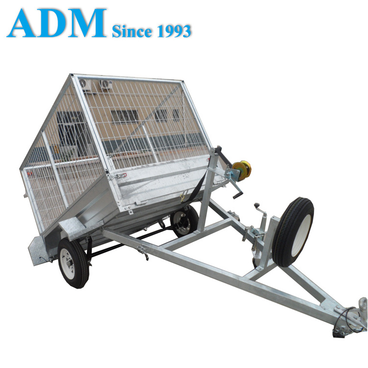 Strong Hot dip galvanized Tipper Box Utility Trailer with Winch Australia standard