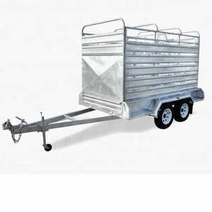 Factory Direct Livestock Cattle Transport Crate Semi Double Axle Trailer