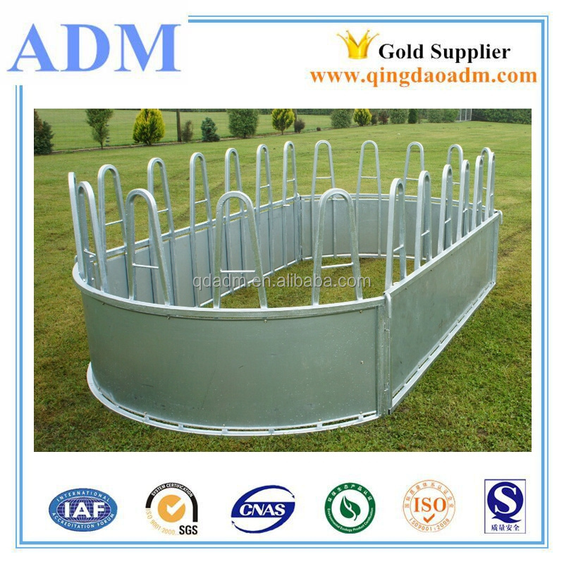 Galvanized Horse Hay Feeder Rack with Roof