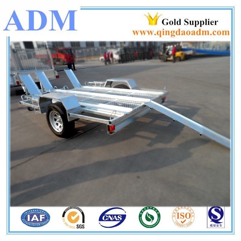 1500X2400 hot dip galvanized rail motorcycle trailer