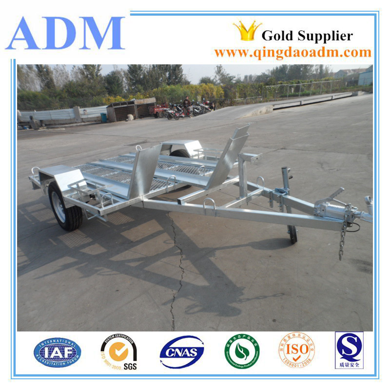 1500X2400 hot dip galvanized rail motorcycle trailer