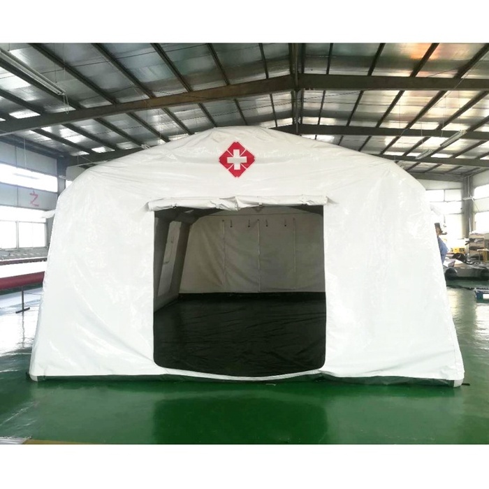 Harshest Weather Conditions Disaster Relief Green Heavy Duty Canvas Inflatable Waterproof Medical Tent for Sale