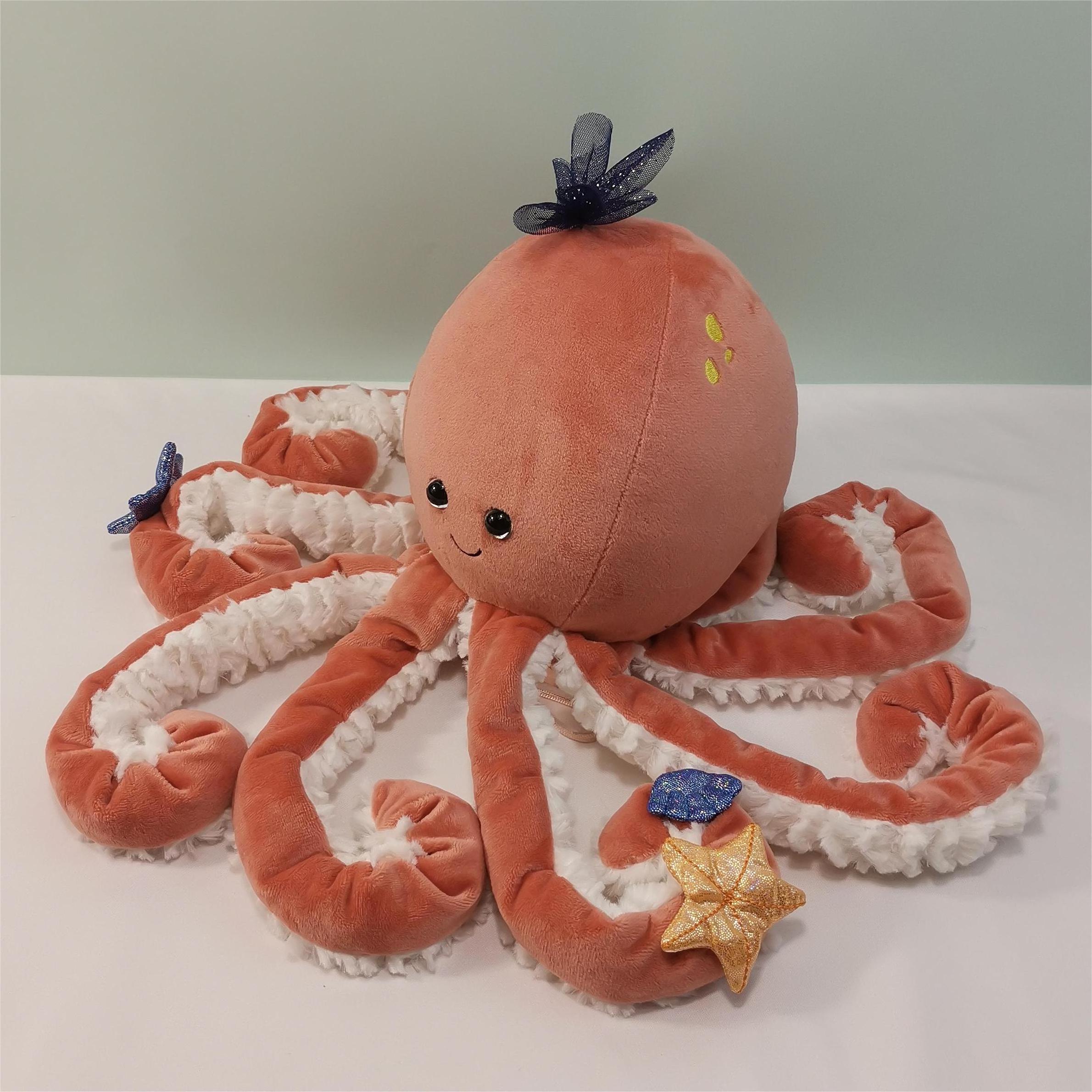 OEM/ODM High quality soft  Brightly colored fabric ocean animal  creative jellyfish toy for kids