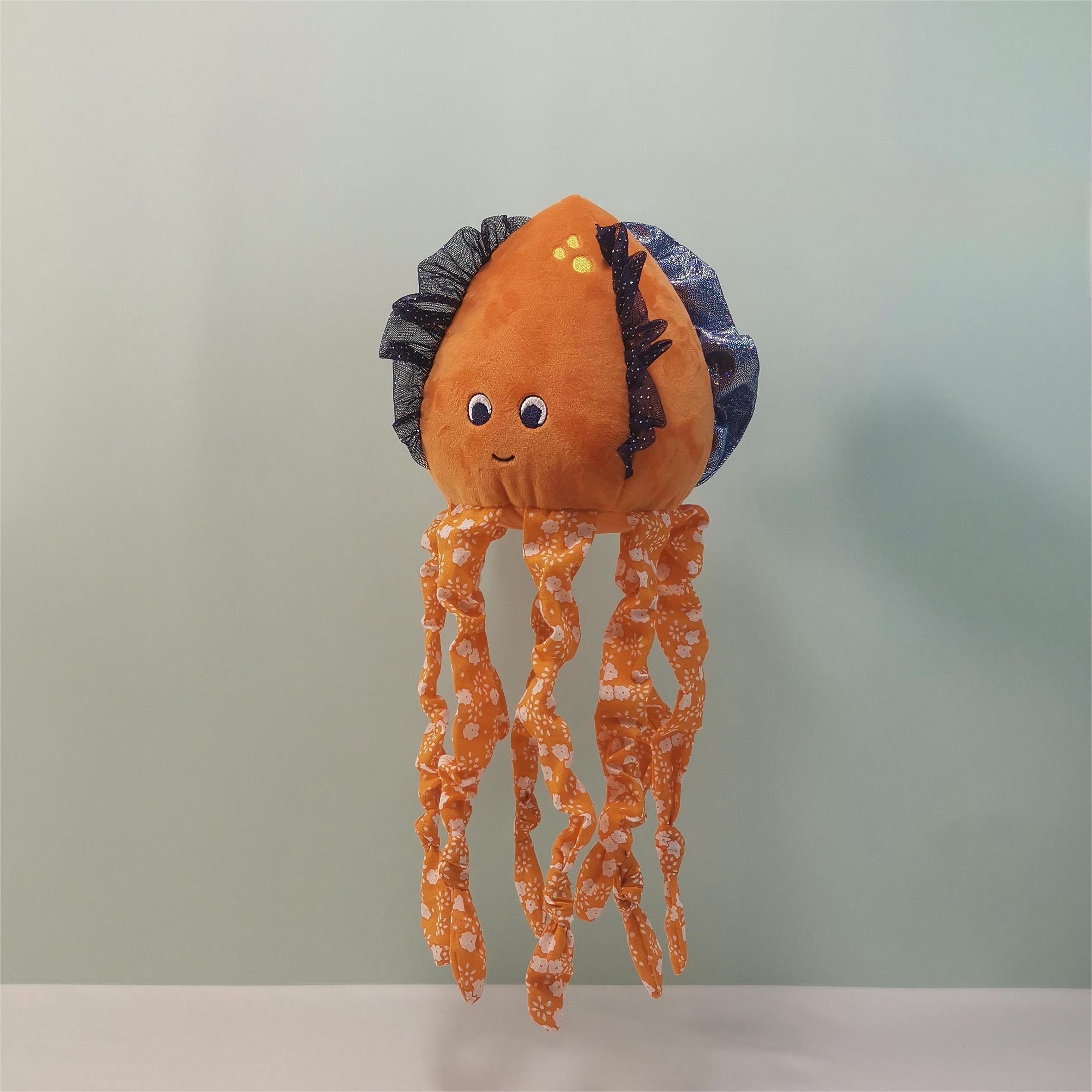 OEM/ODM High quality soft  Brightly colored fabric ocean animal  creative jellyfish toy for kids