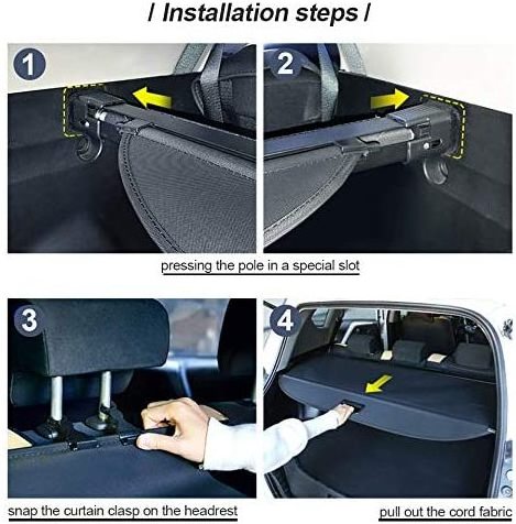 Trunk Cargo Cover Luggage Security Shade Shield For Ford Everest