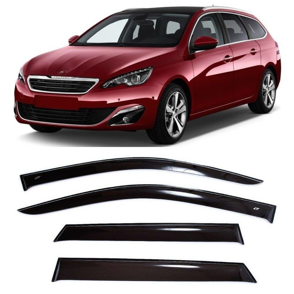 For Peugeot 308 Wagon 2014-21 Side Window Wind Visors Rain Guard Vent Deflectors