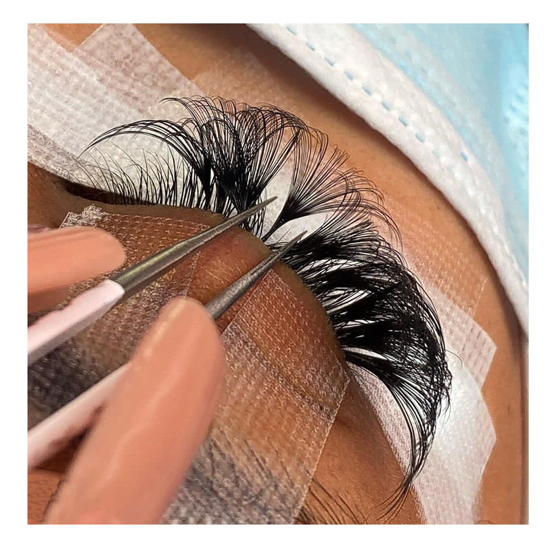 Volume Easy Fanning Eyelash Extensions Faux Mink Flare Easy Fan Eyelash Extention Natural Easy   Fan Lashes Tray