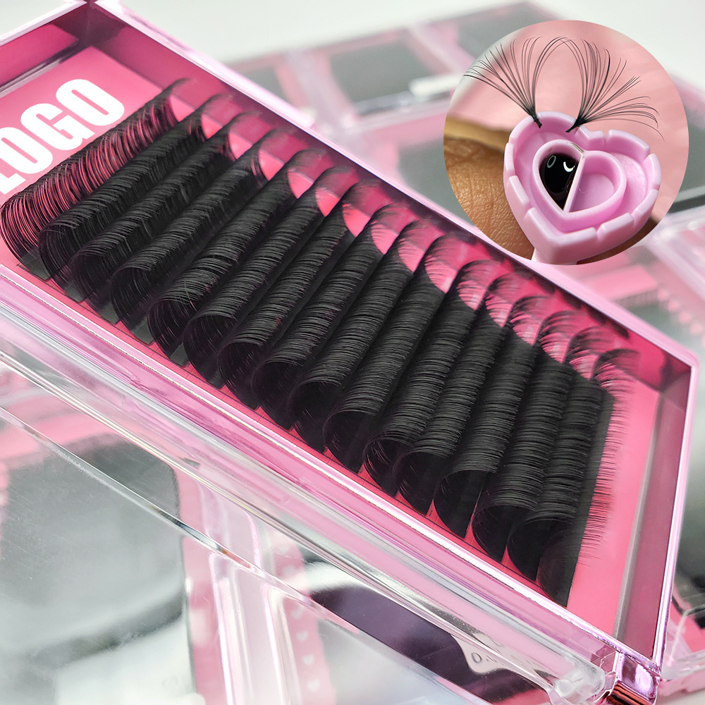 Volume Easy Fanning Eyelash Extensions Faux Mink Flare Easy Fan Eyelash Extention Natural Easy   Fan Lashes Tray