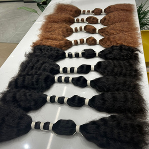 Wholesale Braiding Hair 100% Virgin Indian Hair Extensions Wet And Wavy Human No Weft Braiding Hair Bulk