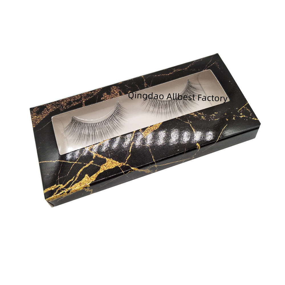 Private Label Full Strip Eyelash Package Case Empty Eye Lashes White Paper Eyelash Box Packaging Luxury