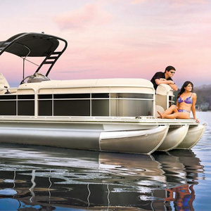 CE Boats Luxury Electric Motor Catamaran Pontoon Boat Aluminium 19ft For Sale