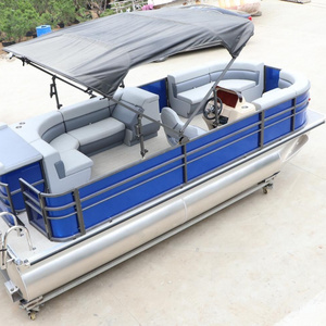 2023 7.0m/23ft New Luxury Pontoon Boat Commercial Party Boat With Motor For Sale