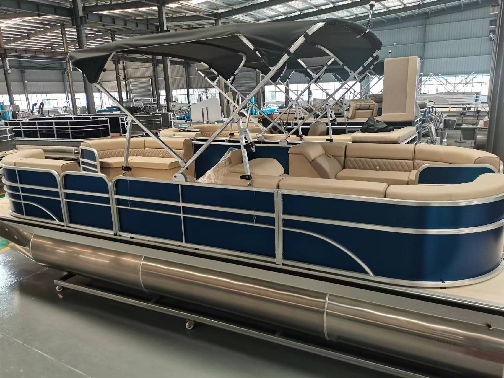 Allshine Manufacturer Aluminum Alloy 7.6m/25ft  Pontoon Recreational Boat for Sale