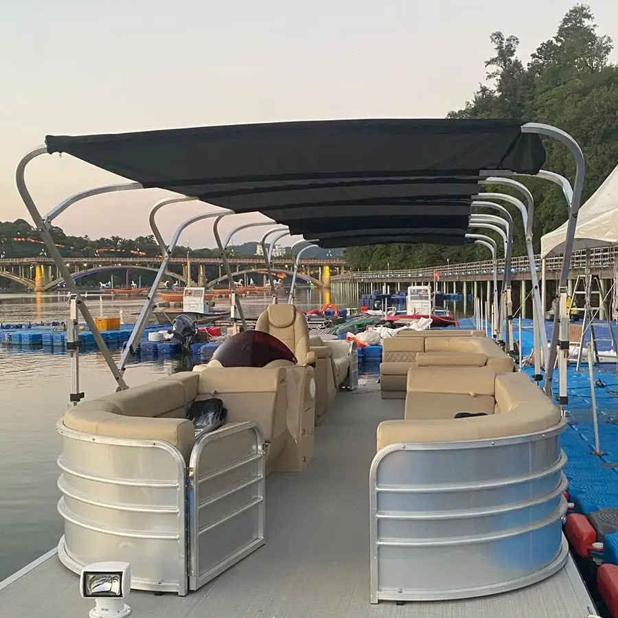 30FT 9M Resort Tourism Transportation Lake River Water Hotel Rental Passenger Pontoon Boat for sale